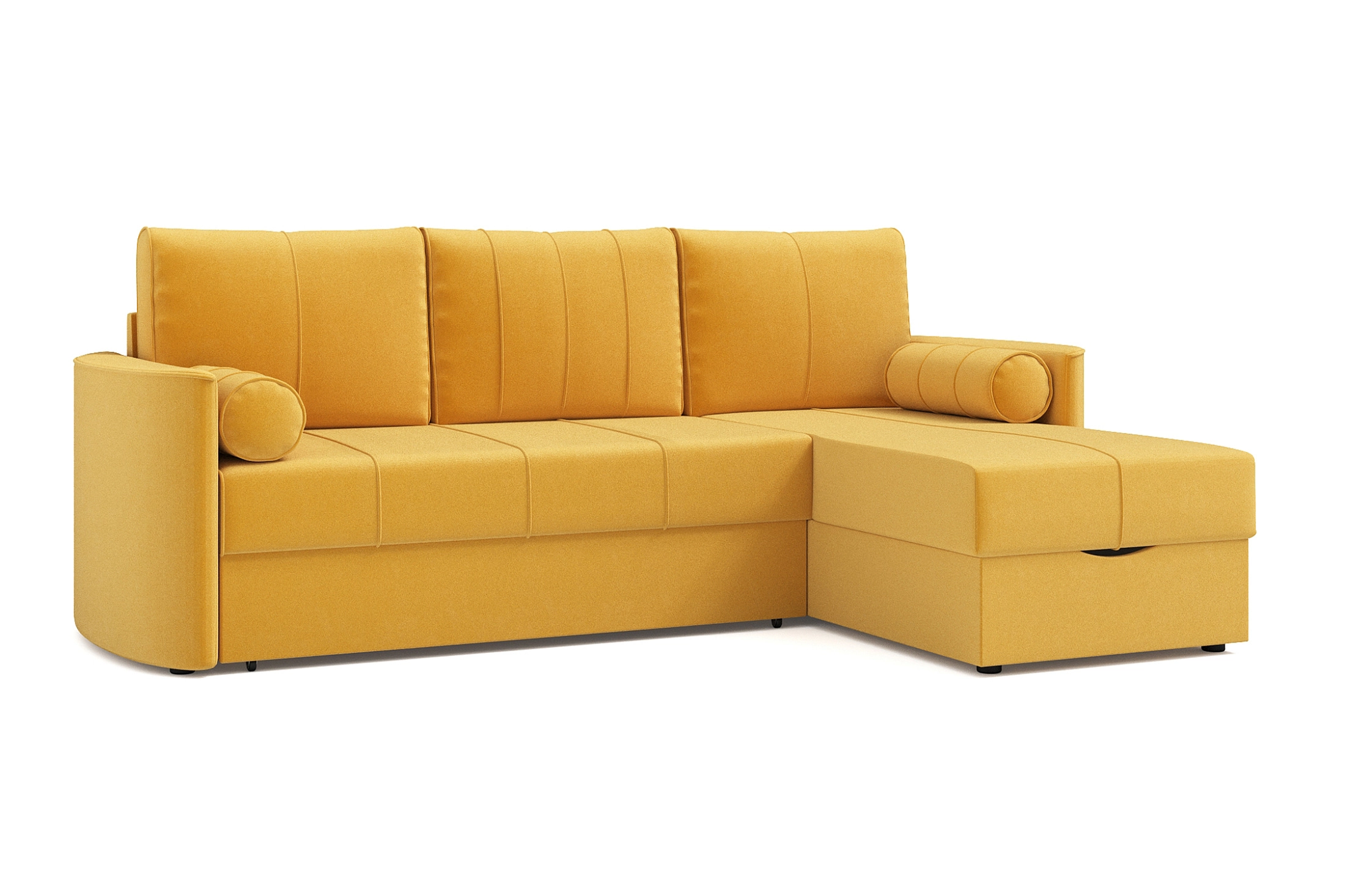 Диван угловой Колибри желтый