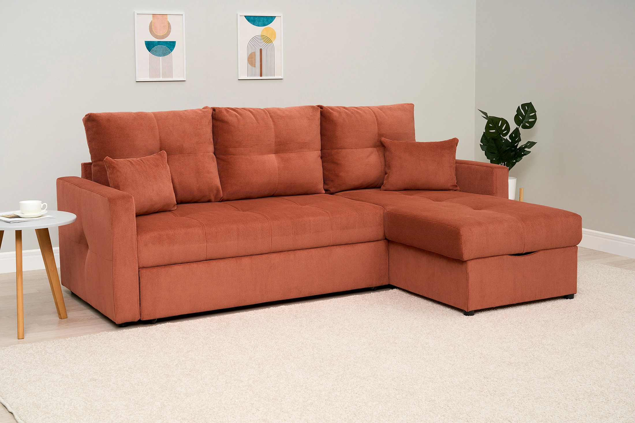Диван угловой Вита терракотовый — изображение 2