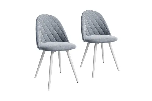 Комплект стульев Диор светло-серый / белый