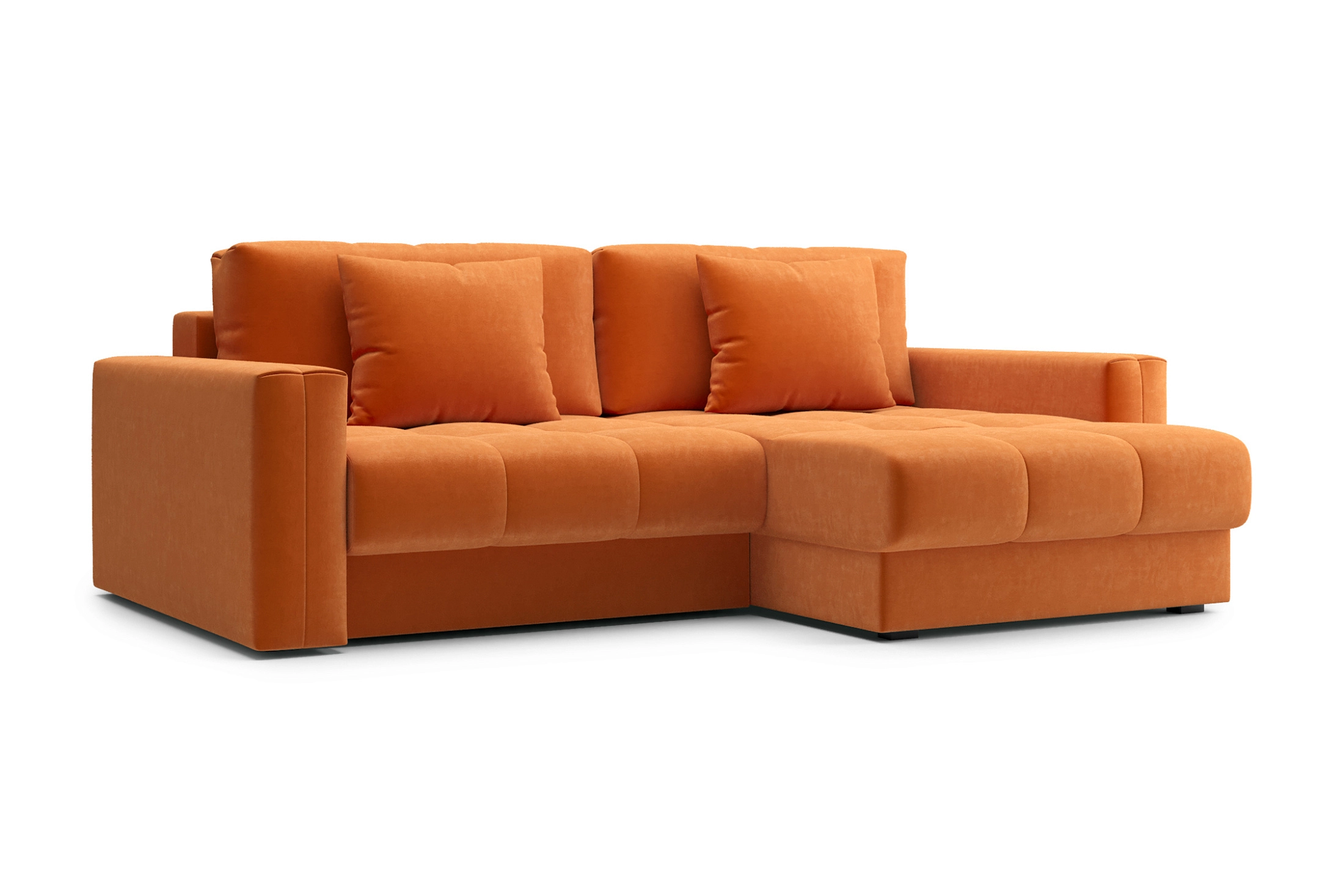 Диван угловой Монарх оранжевый