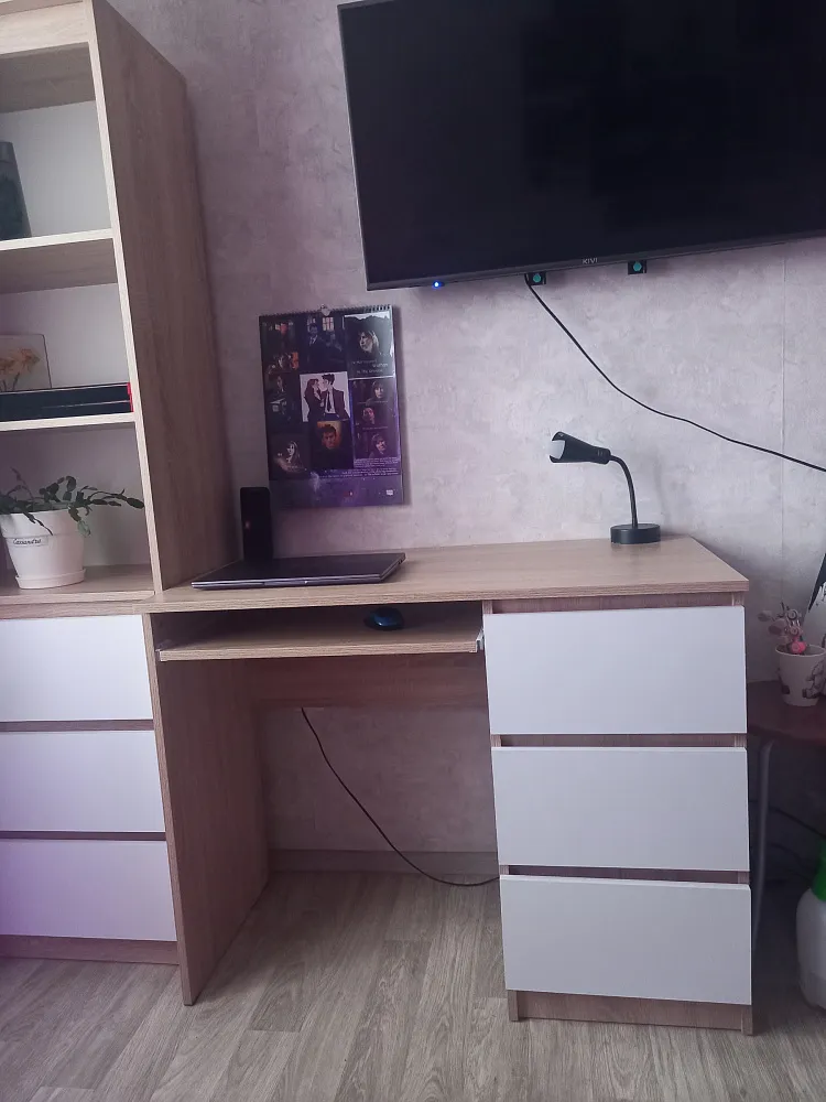 Стол письменный Челси 3 ящика кашемир