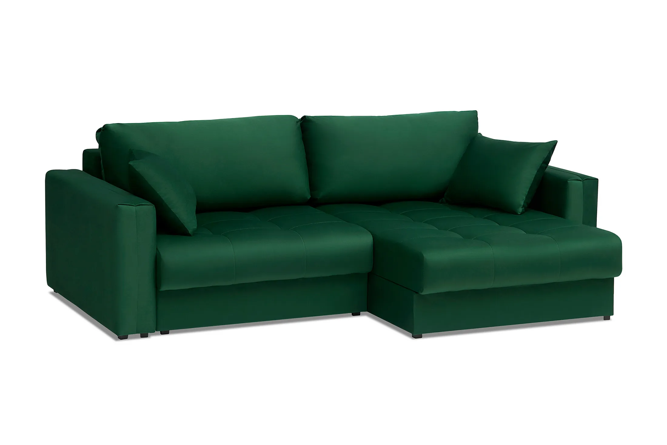 Диван угловой Монарх изумрудный