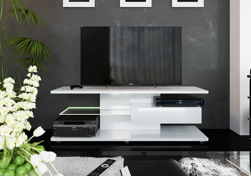 Тумба под ТВ Diamond 1 белый глянец арт. 08-39174 купить в Санкт-Петербурге по цене 18 399 руб. | НОНТОН