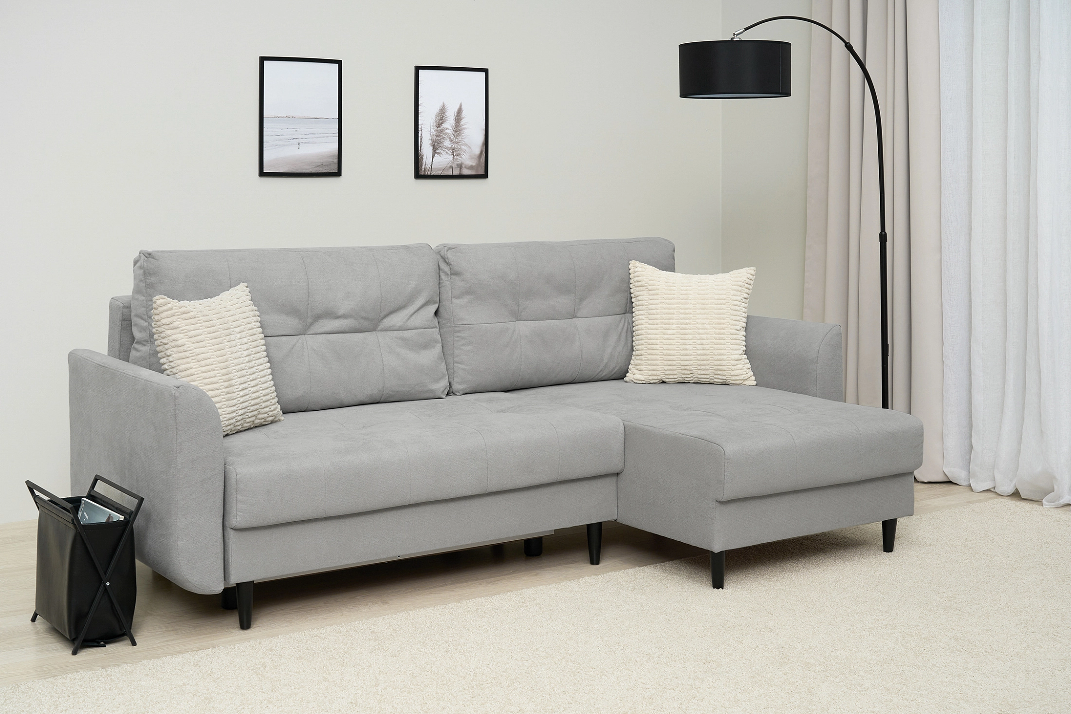 Диван угловой Остин светло-серый — изображение 2