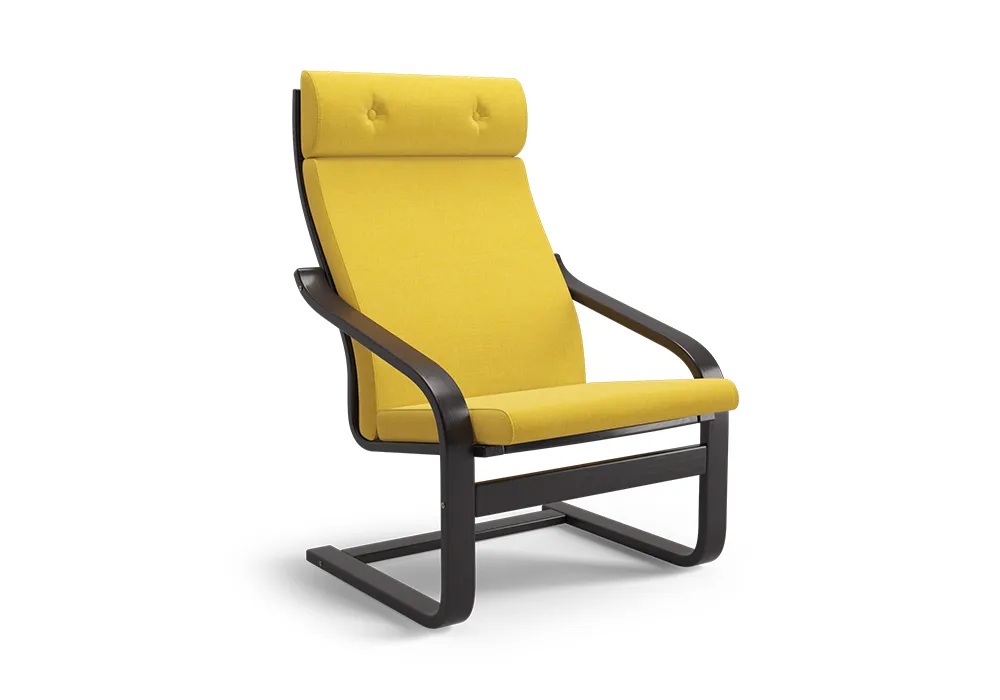 Кресло Тириль желтое / венге