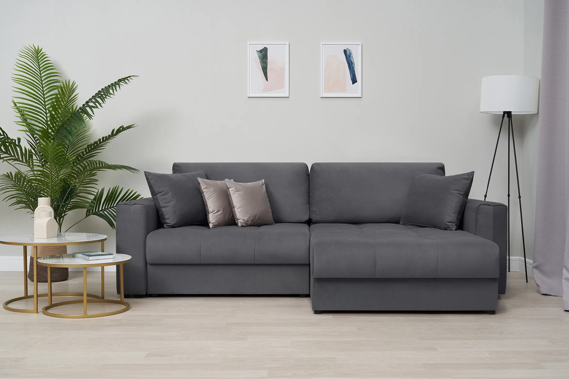 Диван угловой Монарх серый — изображение 6