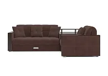Диван угловой аккордеон Прага велюр коричневый арт. 08-165993 142х200 ...