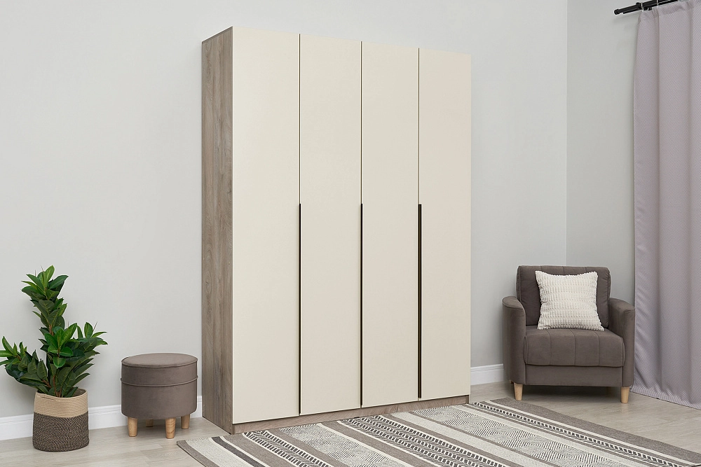 Шкаф 4-х створчатый Тивина эндгрейн / меланж арт. 08-204116 купить в Самаре по цене 16 990 руб. | НОНТОН