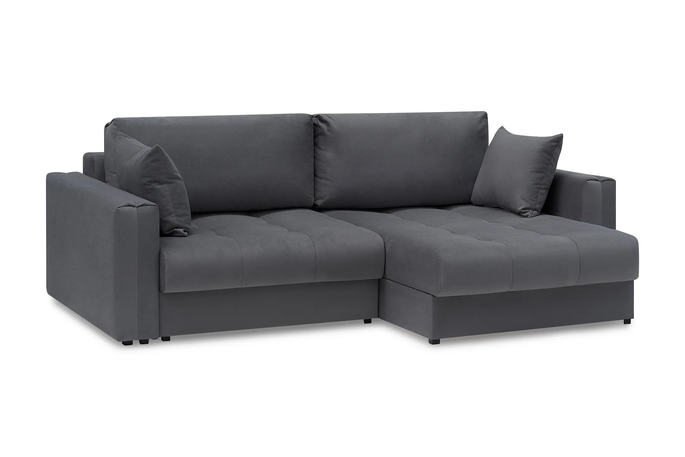 Диван угловой Монарх серый