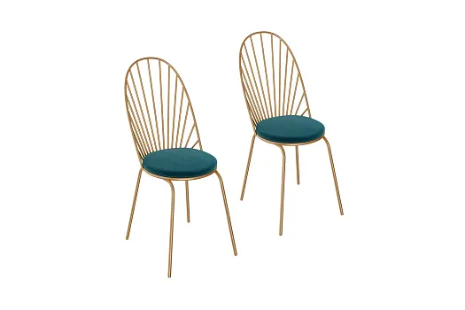 Комплект стульев Альтаир золото / зеленый