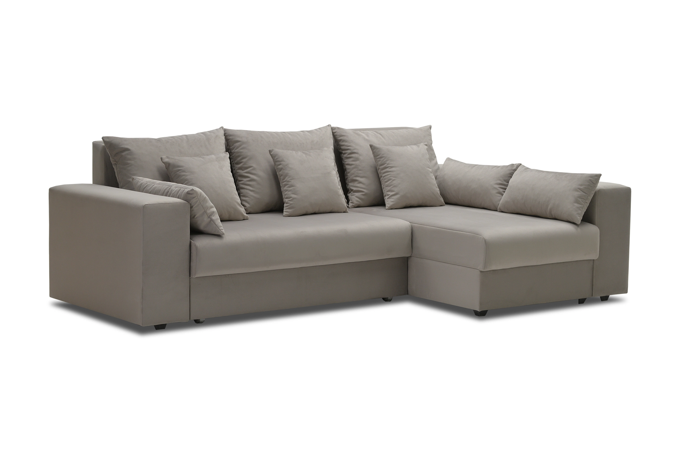 Диван угловой Таун серо-бежевый