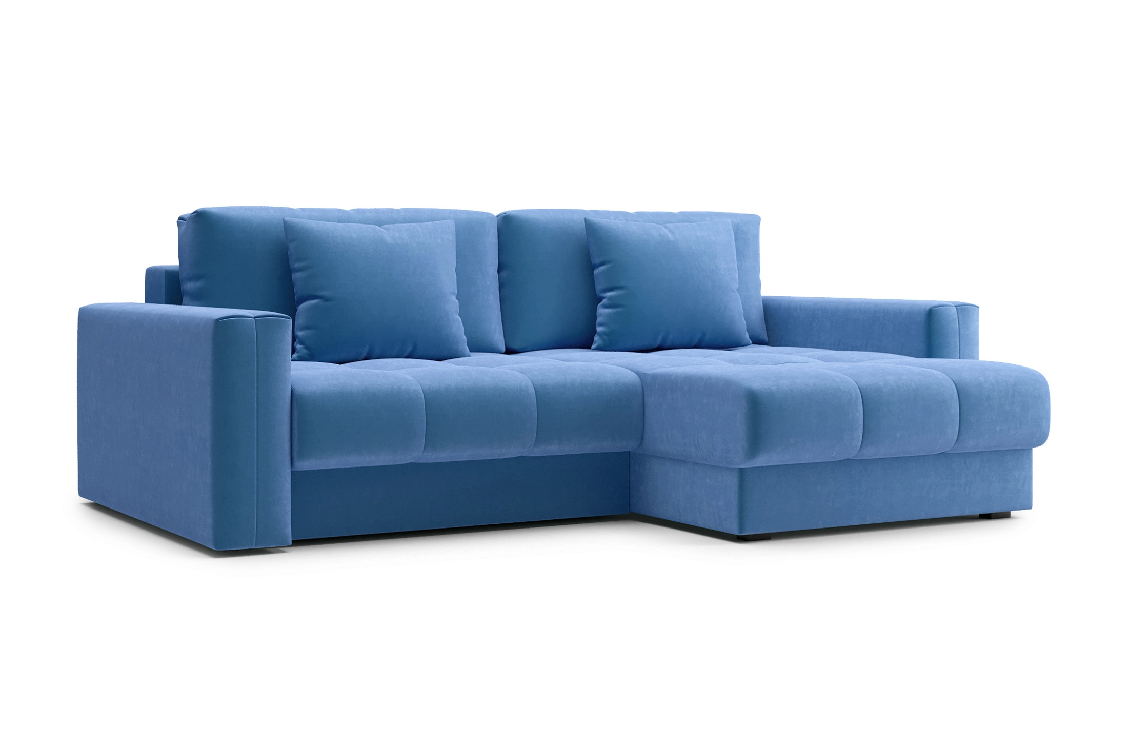 Диван угловой Монарх голубой