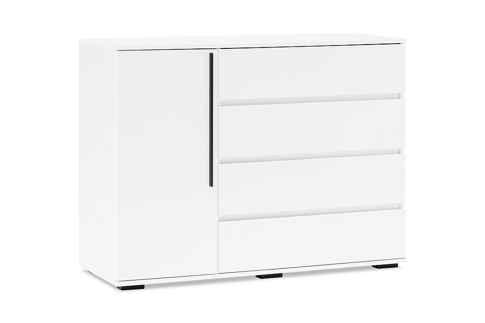 Комод Норд белый / белый глянец холодный арт. 08-217932 купить в Красноярске по цене 9 690 руб. | НОНТОН
