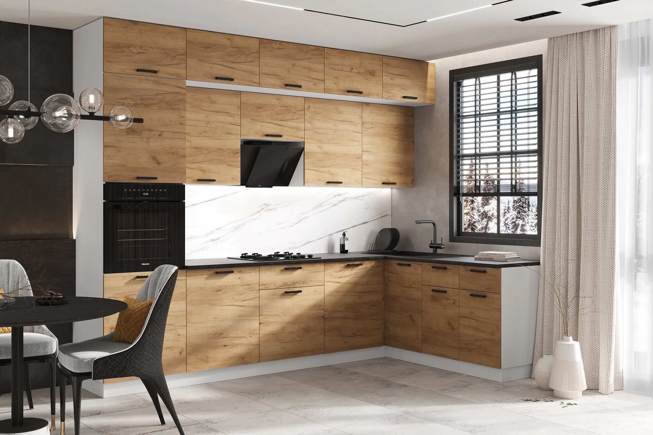 Угловой кухонный гарнитур купить по выгодной цене с доставкой в Москве от интернет-магазина НОНТОН