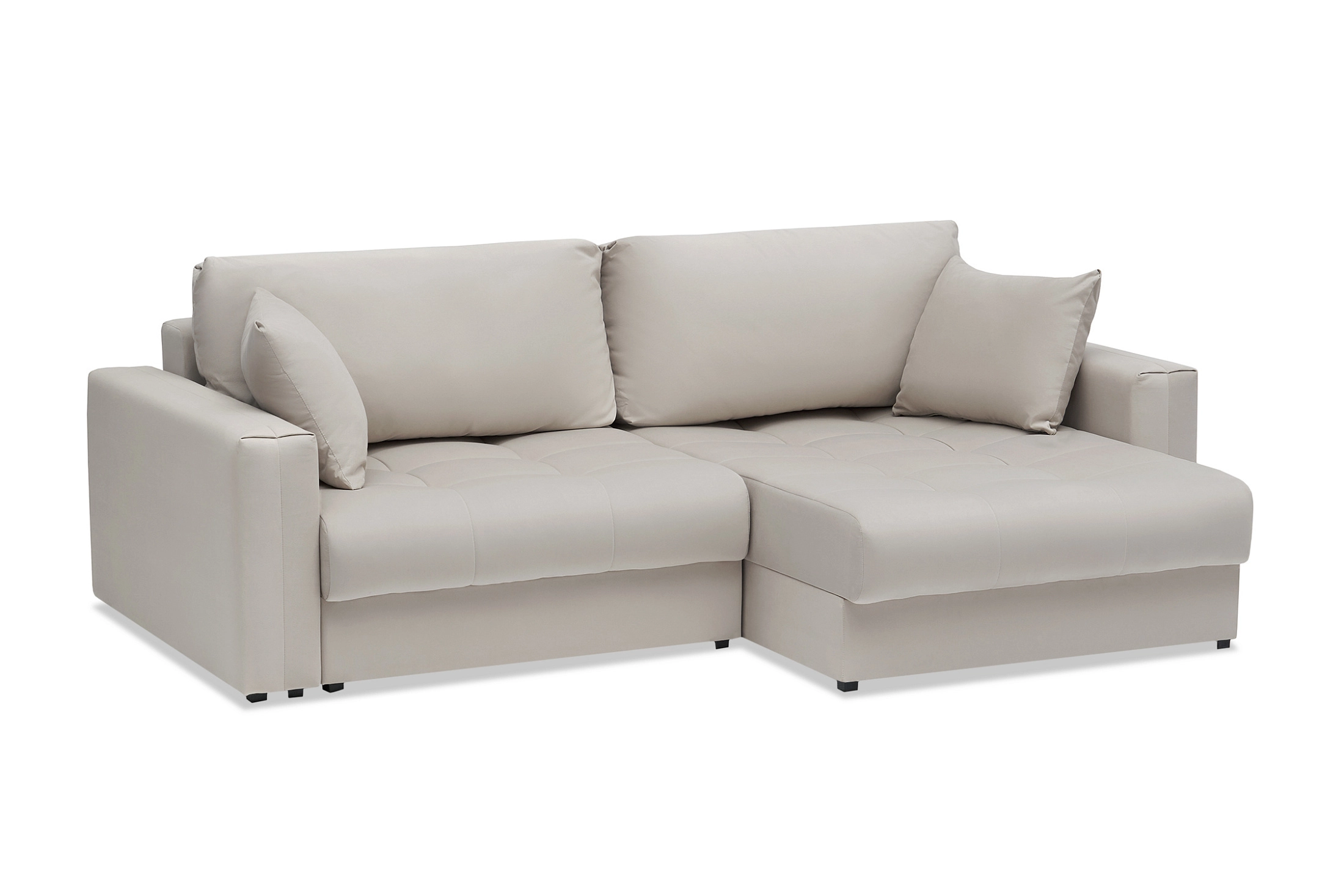 Диван угловой Монарх серо-бежевый