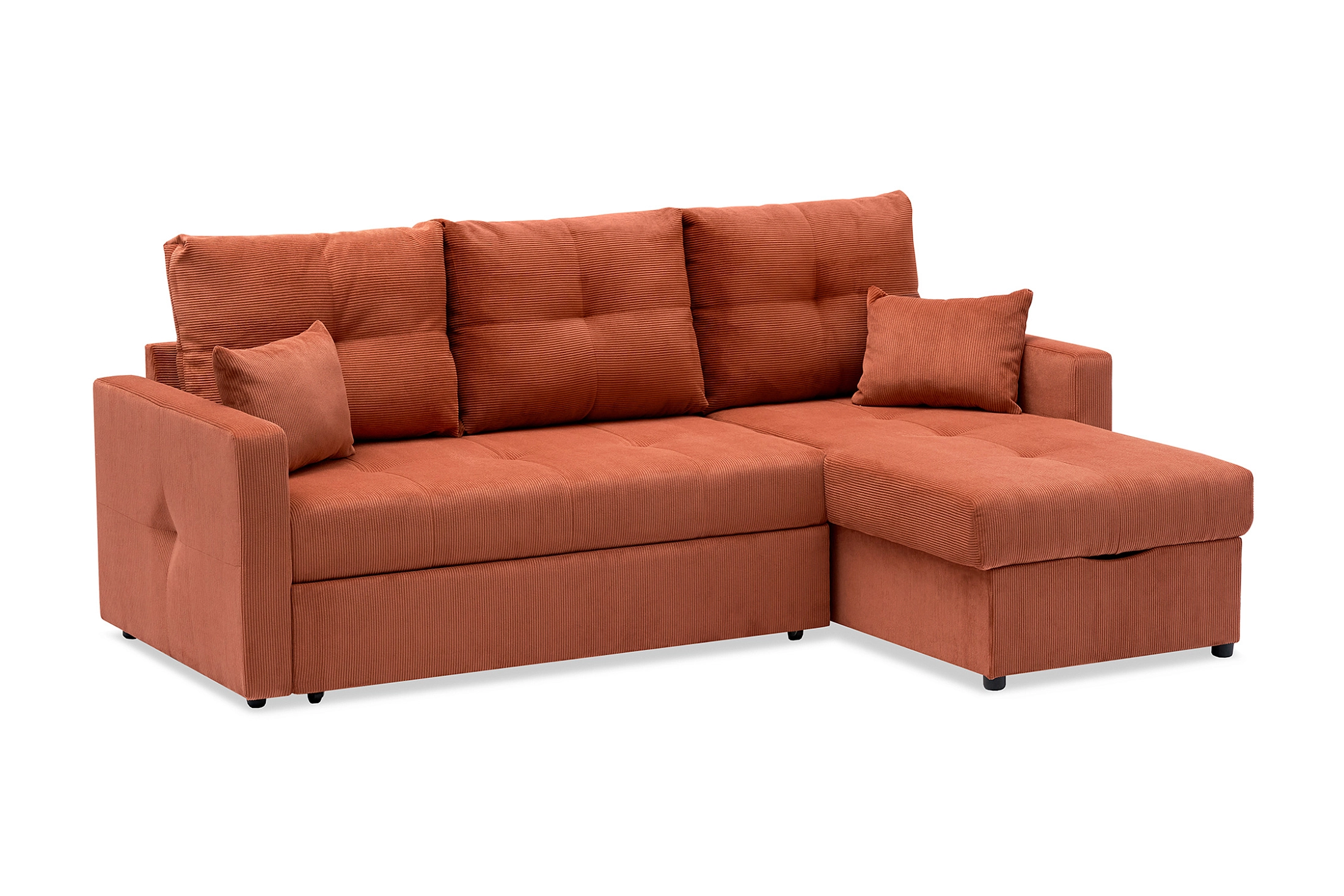 Диван угловой Вита терракотовый