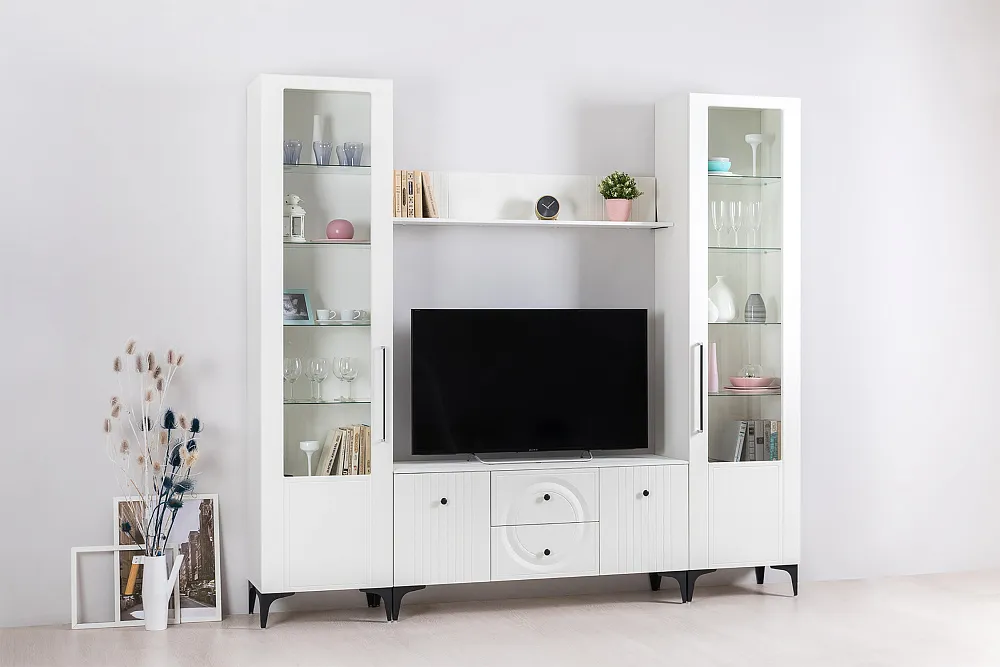 Гостиная Валенсия белый шагрень арт. 08-169259 купить в Санкт-Петербурге по цене 58 497 руб. | НОНТОН