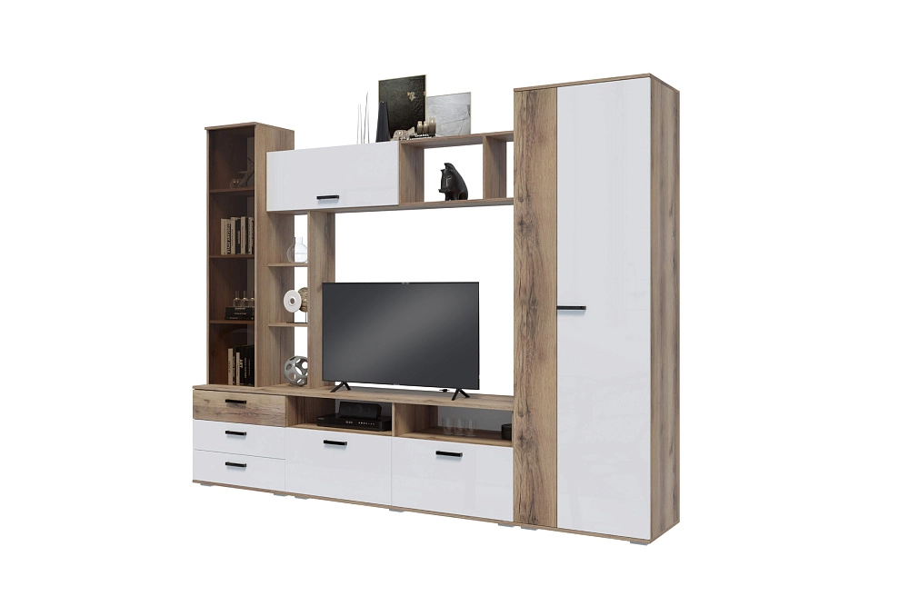 Гостиная Крокус дуб делано / белый гладкий арт. 08-228187 купить в Новосибирске по цене 25 990 руб. | НОНТОН