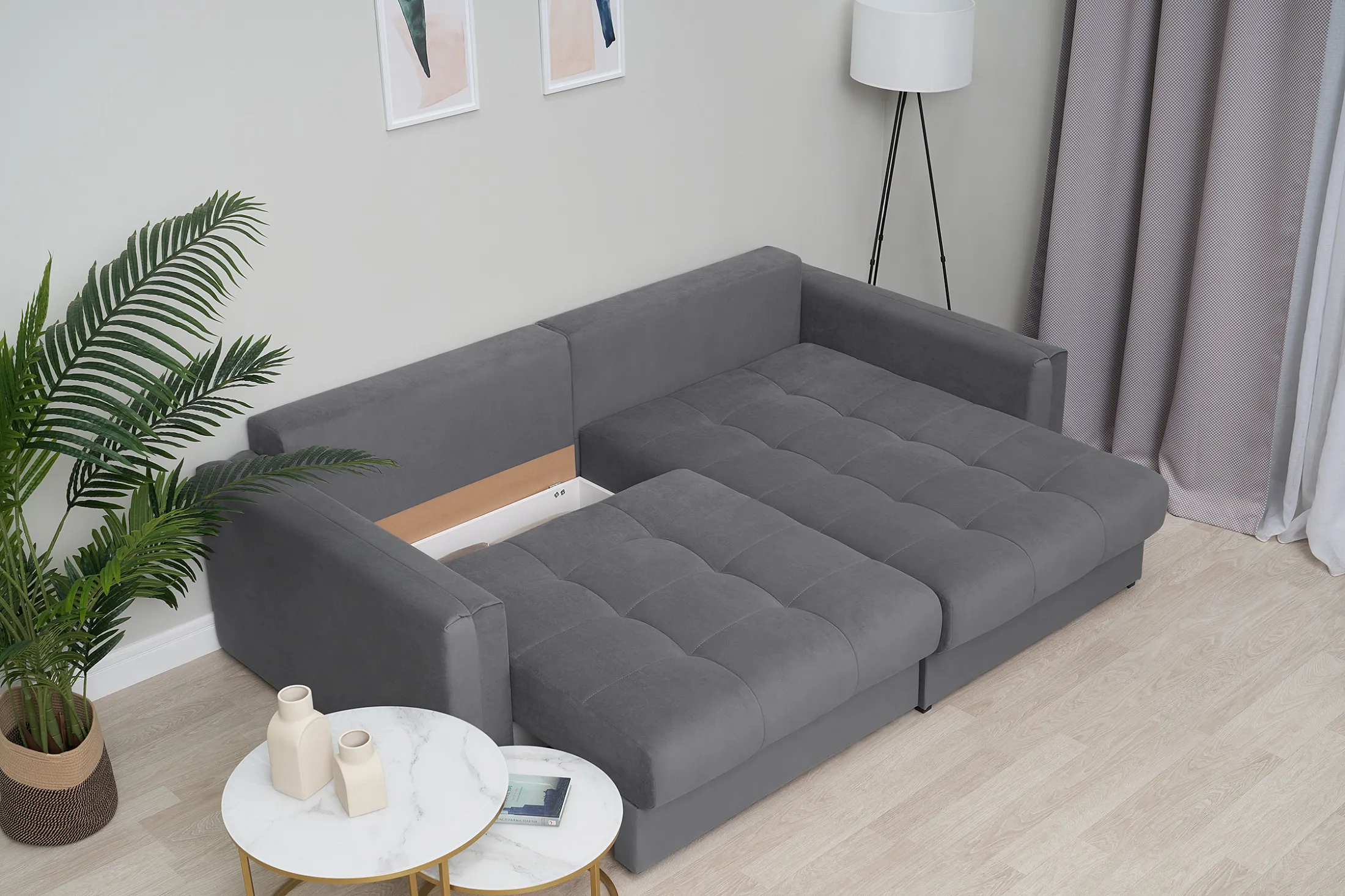 Диван угловой Монарх серый — изображение 8