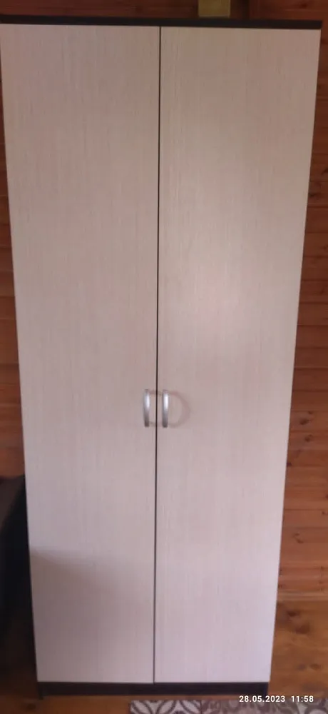 Шкаф 2-х створчатый комбинированный без зеркала Ронда венге / дуб белфорд 