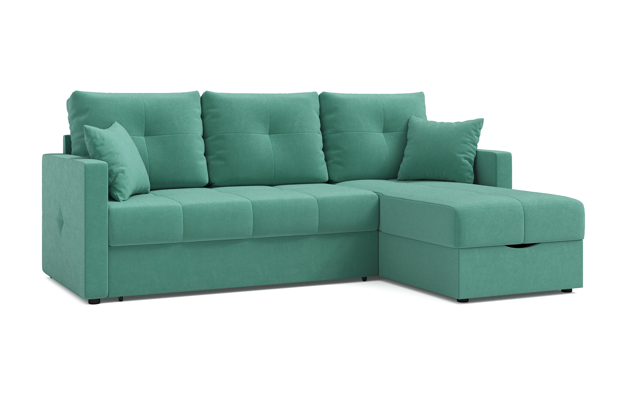 Диван угловой Вита бирюзовый