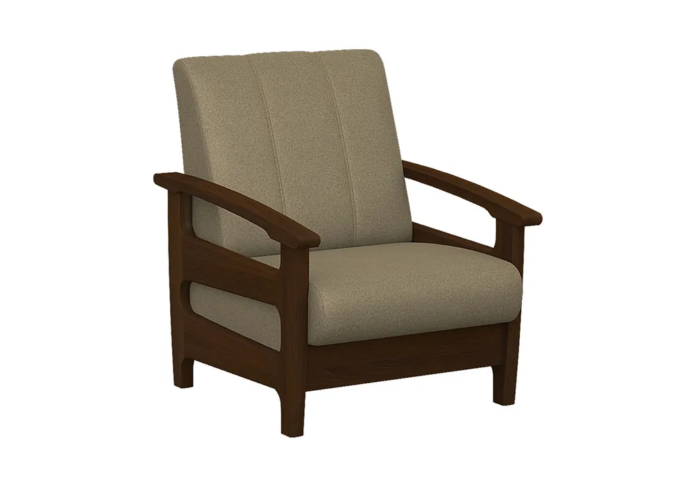 Кресло Омега светло-коричневое / коричневое