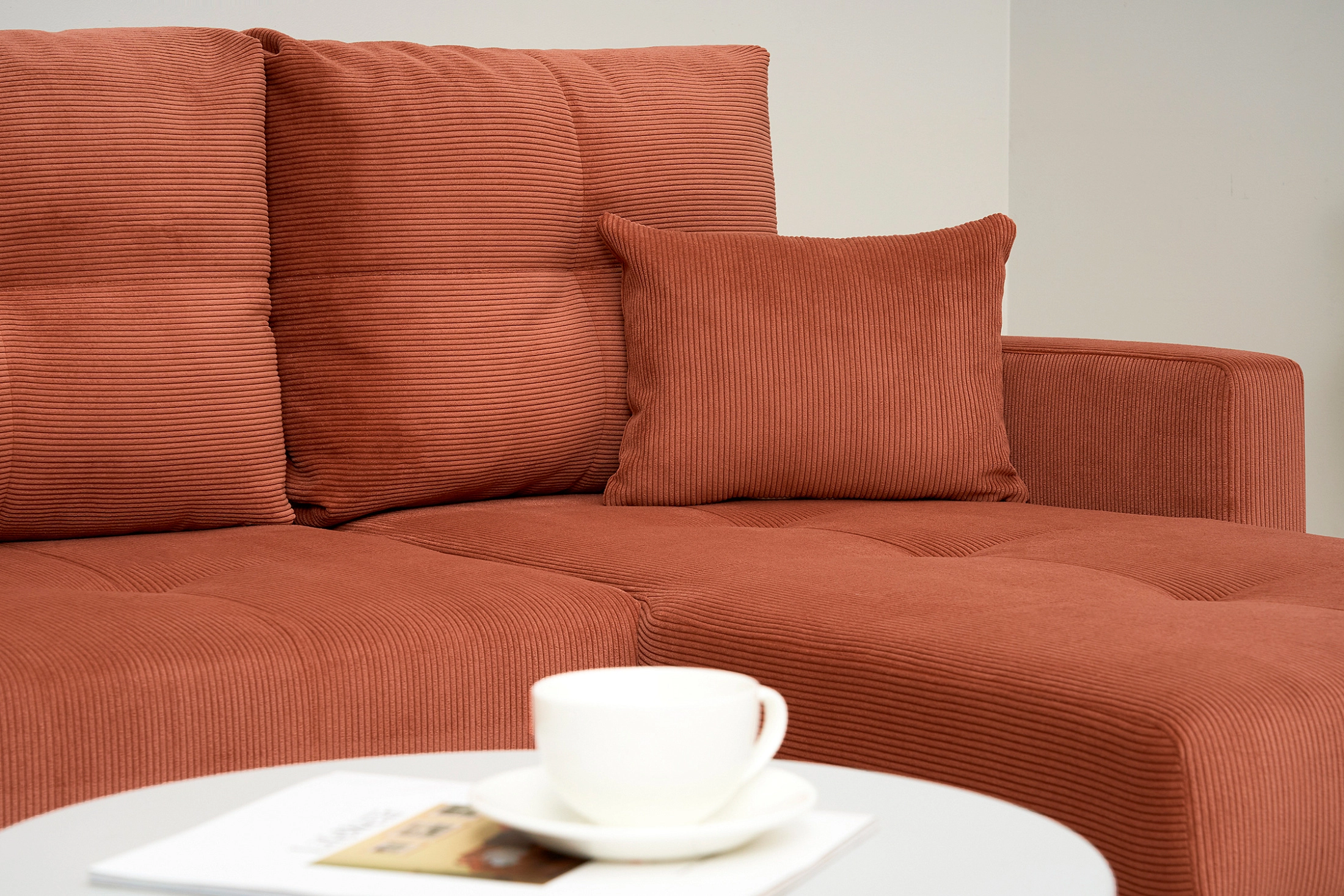 Диван угловой Вита терракотовый — изображение 6