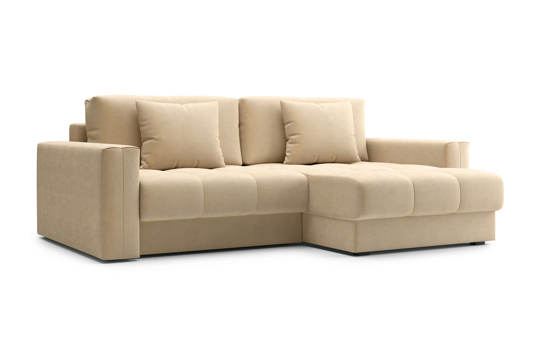 Диван угловой Монарх песочный