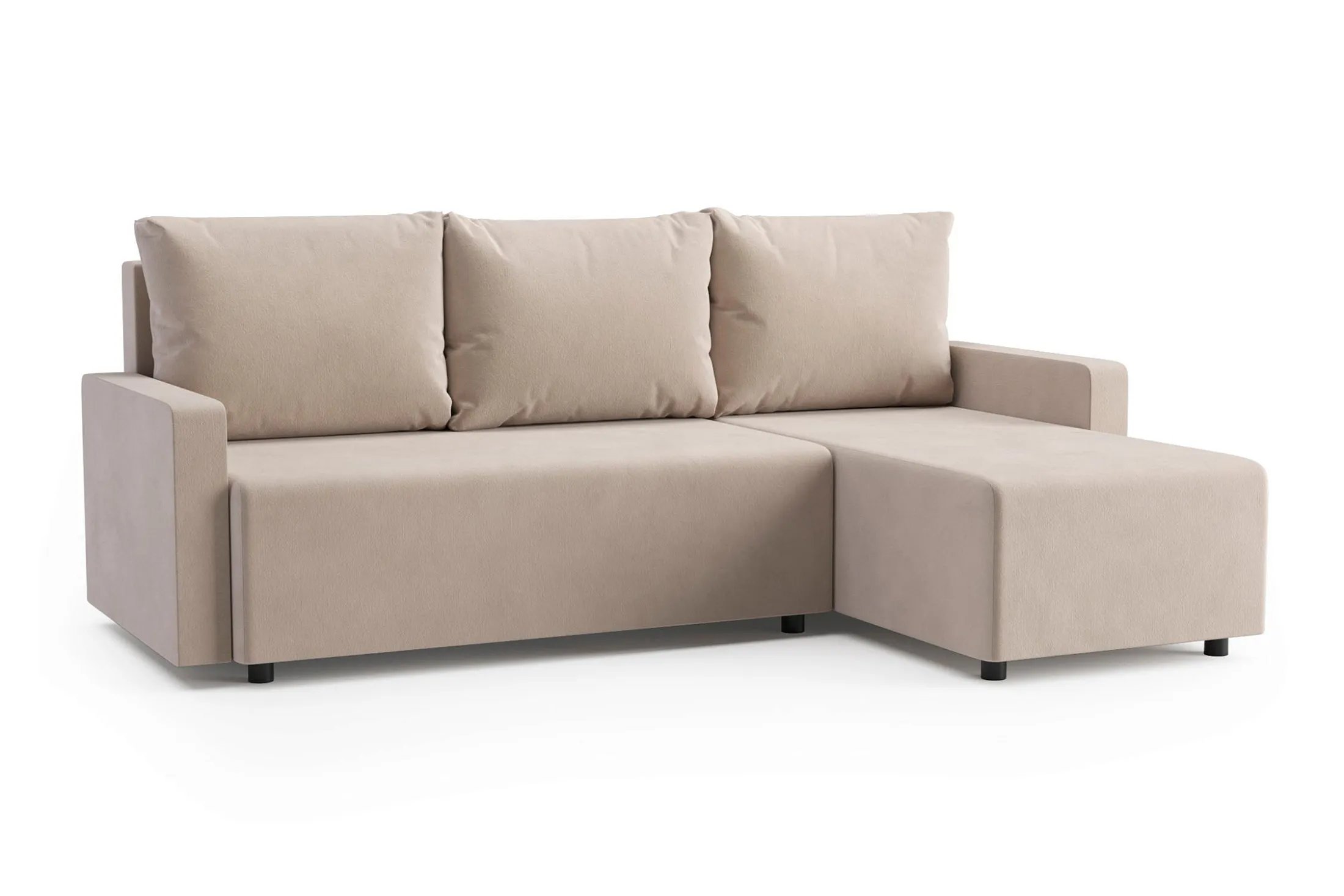 Диван угловой Мидгард светло-бежевый