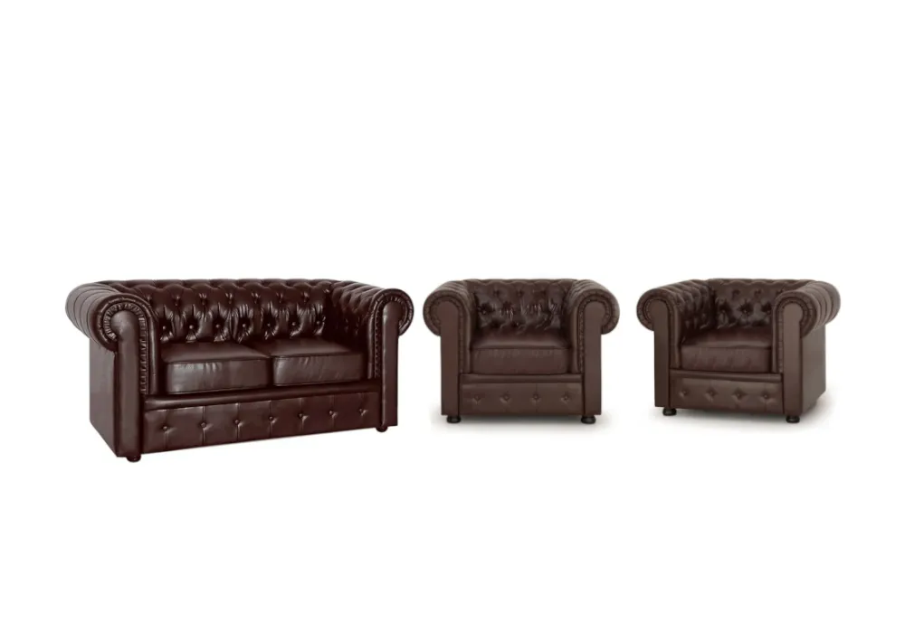 Комплект Честер коричневый с 2-местным диваном