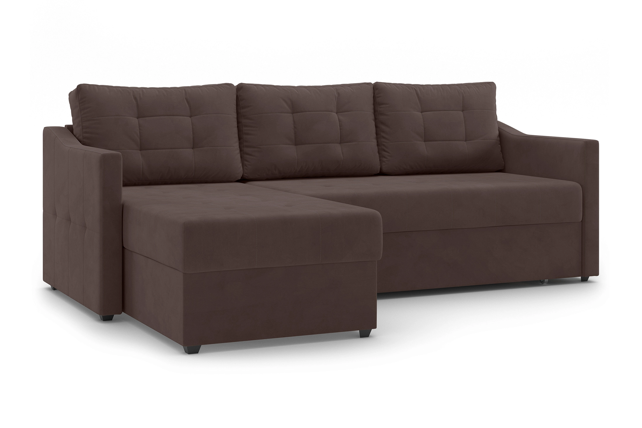 Диван угловой Бонд коричневый