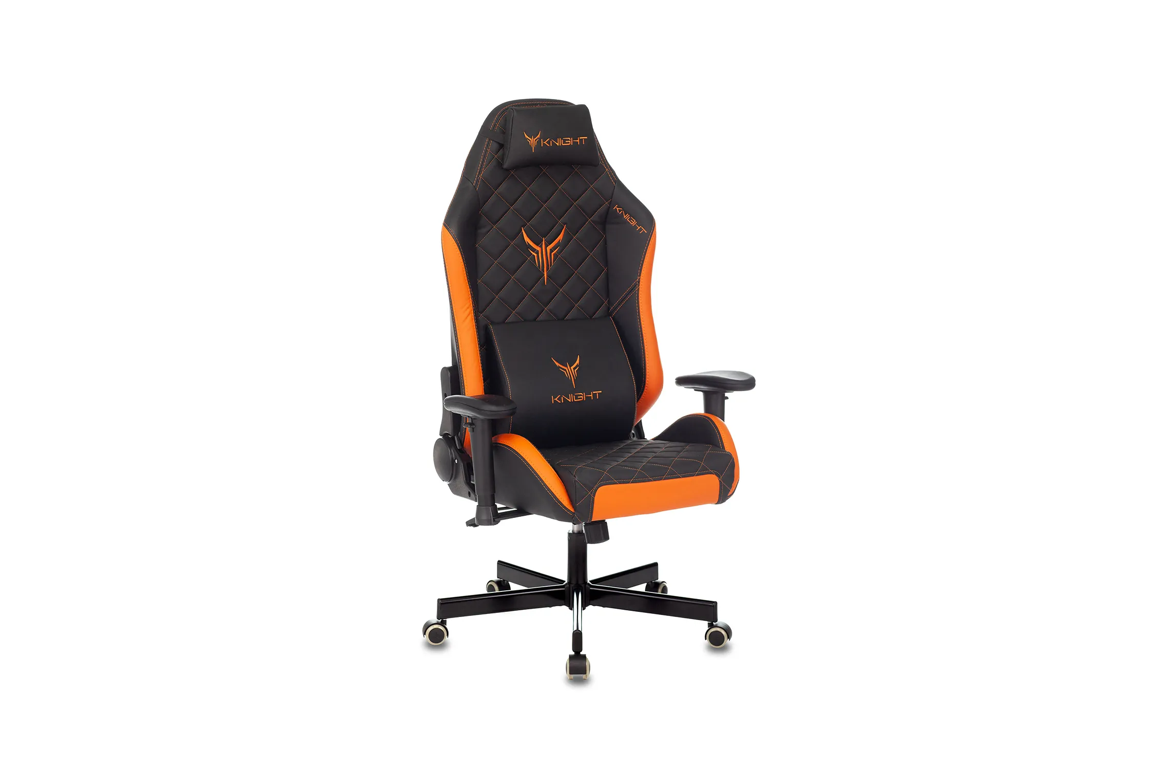 Кресло игровое Knight Explore черное / оранжевое