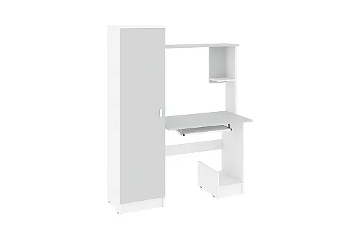 Стол компьютерный КС-004 белый / серый
