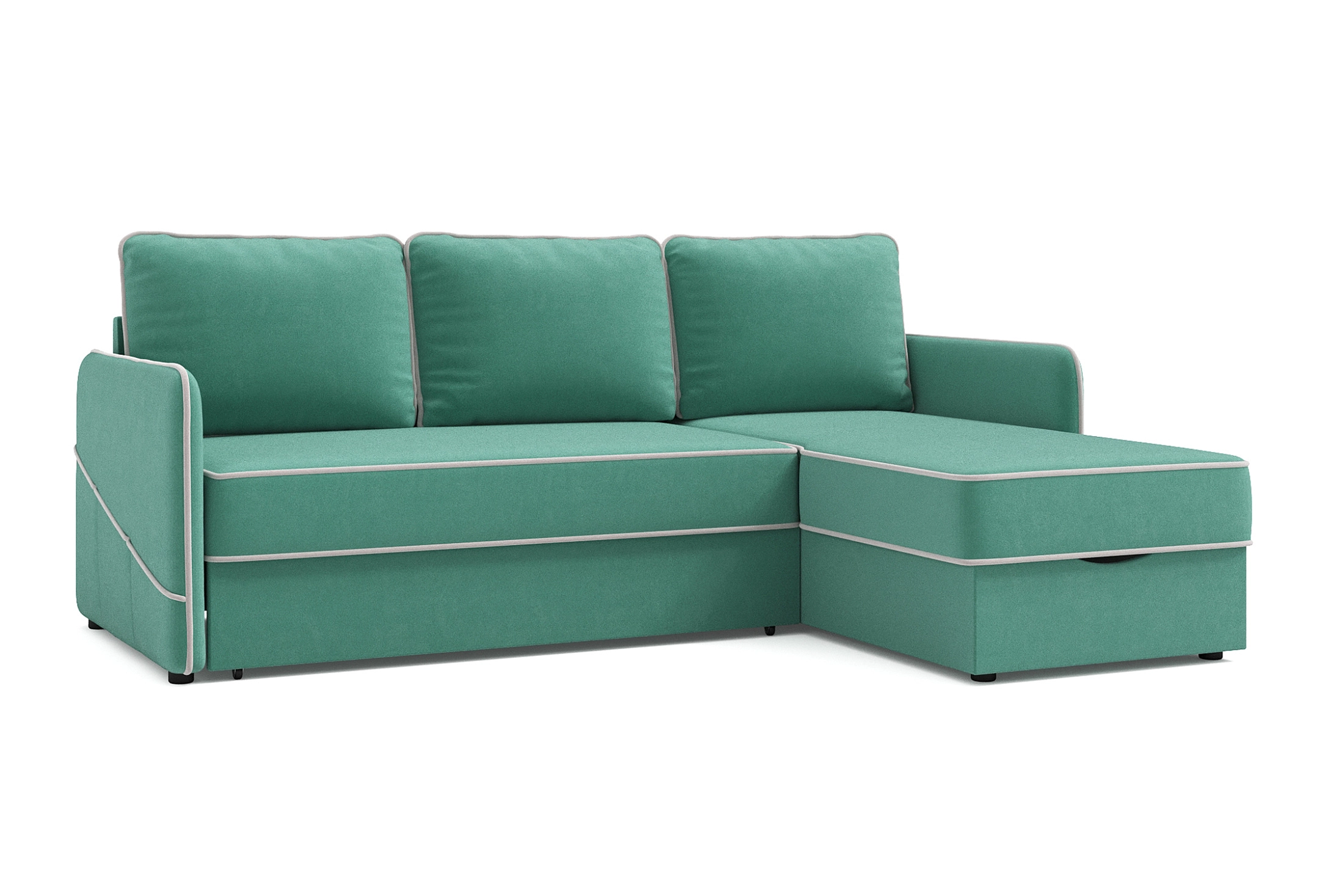 Диван угловой Энерджи бирюзовый