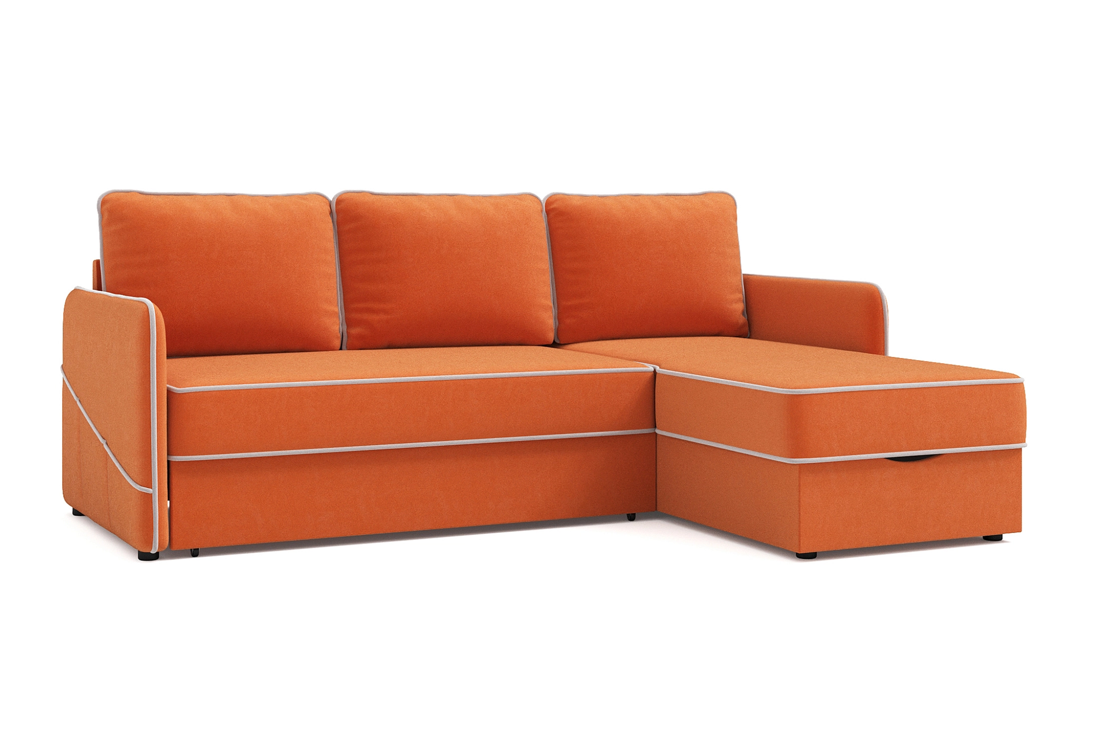 Диван угловой Энерджи оранжевый