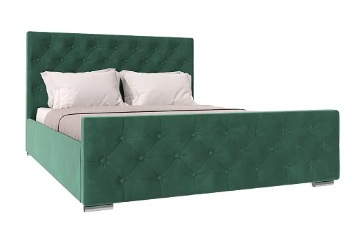 Кровать Мишель велюр зеленый
